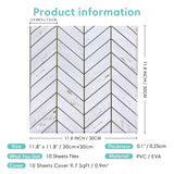 Commomy 10 Pcs 3D Faux Wood Wall Panels - 11.8"x11.8" Peel and Stick Wood Tiles Ultralight Thin PVC Wall Paneling for Bedroom,Bathroom,Kitchen Backsplash,Farmhouse Interior Decor Commomy