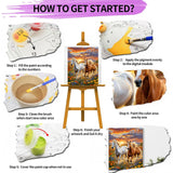 cviokrdu Horse Paint by Numbers for Adults-Horse Paint by Number on Canvas Without Frame, DIY Animal Oil Painting for Gift Home Wall Decor (16x20inch) cviokrdu