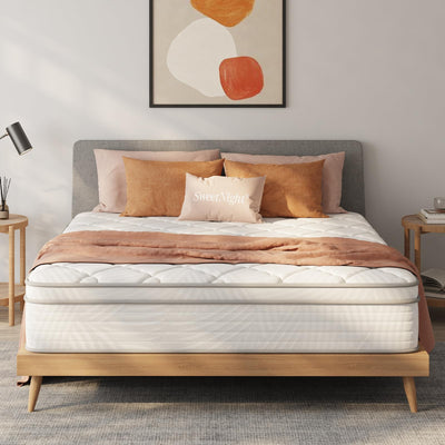 Sweetnight Queen Mattress, 10 Inch Hybrid Mattress in a Box with Comfort Foam, Individually Wrapped Pocket Innerspring for Motion Isolation & Pain Relief, CertiPUR-US Certified Queen Size Mattress