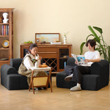 N&V Foam Sofa, Made with All Foam, Great for Livingroon and Bedroom (Black) N&V