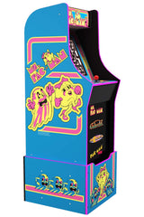 Arcade1Up Ms. Pac-Man 80S Retro Home Arcade Machine, 4 Games In 1, 4 Foot Cabinet with 1 Foot Riser - Electronic Games ARCADE1UP
