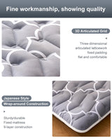 6th Generation Japanese Floor Futon Mattress - Extra-Thick 9-Layer Modern Futon with 100% High-Density Foam, Portable Floor Mattress Sleeping Pad for Adults, Guest Room, Dormitory, Twin Size 75"x39" Feisaibaoly