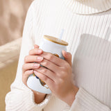 YOUKE OLA 8 Pack Sublimation Blank White Glass Cans Sublimation Beer Glass Cups with Bamboo Lids Borosilicate Glasses Tumbler Mason Jar Cups Mug with Glass Straw for Beer, Juice, Drinks 16oz White YOUKE OLA