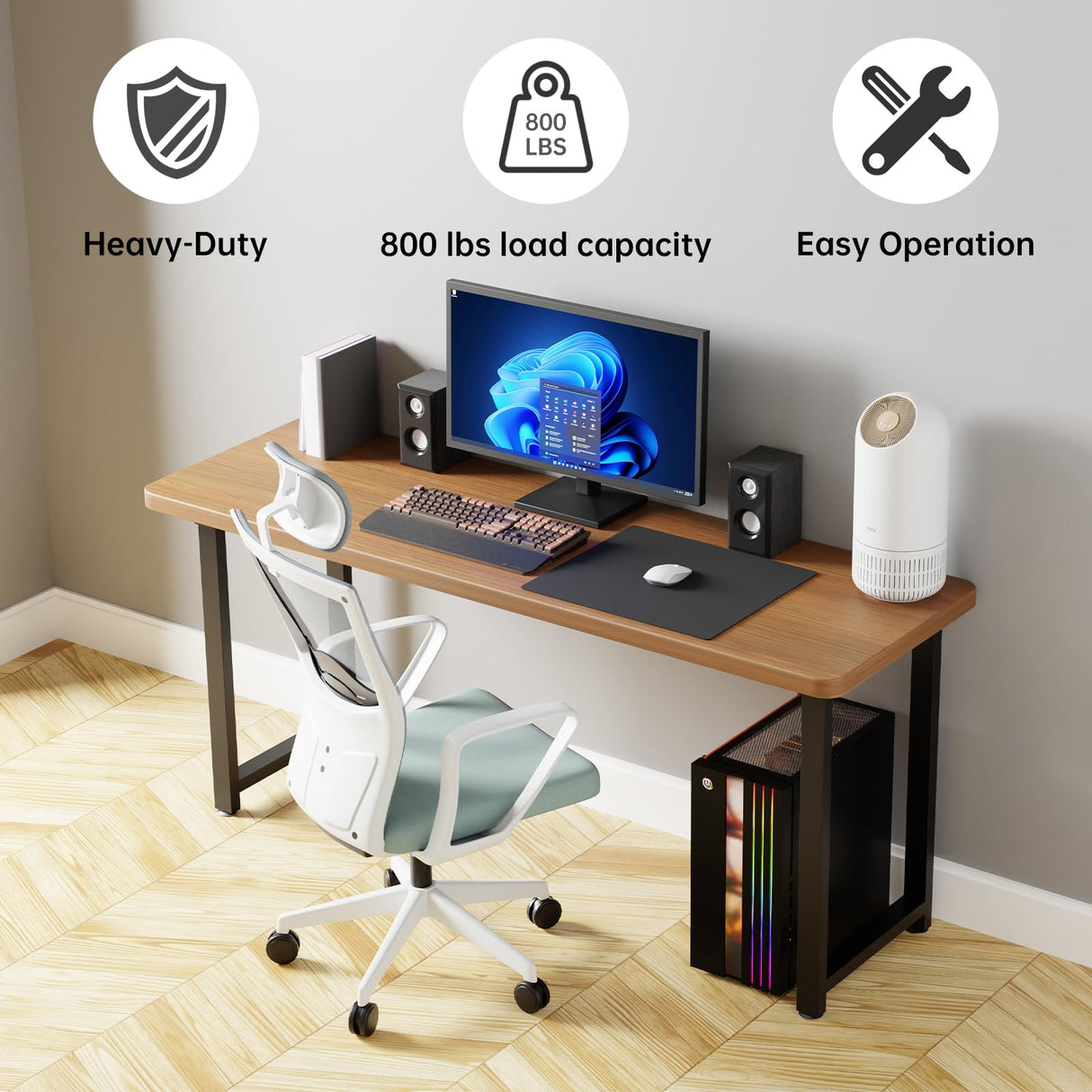 TOCRETOARE Metal Table Legs Heavy Duty, 28”H x 18”W, Metal Furniture Legs for Dining Desk Bench and Coffee Table, Industrial Black DIY Iron Bench Legs, Set of 2 TOCRETOARE