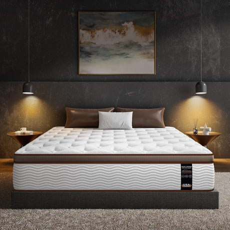 BedStory King Size Mattress 14 Inch - Premium Hybrid Mattress with 800+ Advanced Pocket Spring - Optimal Spinal Support for Back Pain Relief and Motion Isolation, CertiPUR-US Certified Comfort BedStory