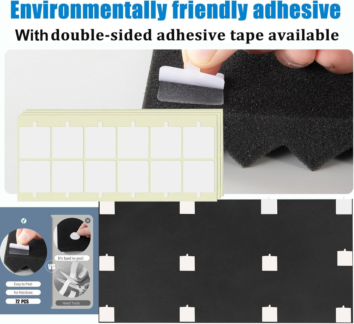 4 Pack-48X24X2 Inches Acoustic Panels, Egg Crate Foam soundproof wall panels,sound proof foam panels for walls, noise dampening panels,Sound Panels, Studio Foam for Wall and Ceiling HUIDNAI