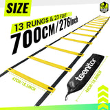 Teenitor 13 Rung Agility Ladder Speed Ladder Training Ladder for Soccer, Speed, Football Fitness Feet Training Carry Bag Agility Training Equipment, Workout Ladder, Sports Agility Ladders for Kids Teenitor
