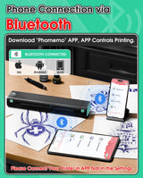 Phomemo M08F Wireless Tattoo Transfer Stencil Printer, Thermal Tattoo Machine with 10pcs Free Transfer Paper, Tattoo Printer Kit for Tattoo Artists & Beginners, Compatible with Smartphone & Pc Phomemo
