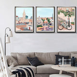 LIULIMI Diamond Painting Kits, DIY 5D World Landscape Diamond Painting Kit, Round Diamond Art Full Diamond Cartoon Style 12 X 16 in (Oristano) LIULIMI