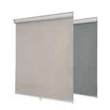 Ajadeblind Blackout Roller Shades for Windows, Thermal Insulated Pull Down Shade, Total Blackout Window Blinds for Home,Office,Bedroom,Door (Linen Beige,23''x72'') Ajadeblind