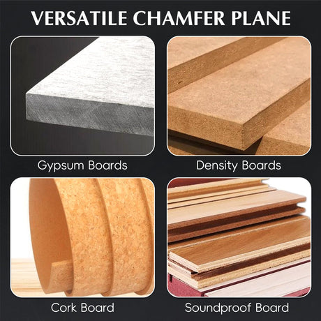 AGLOO Hand Planer for Wood – Chamfer Plane for Woodworking, Gypsum, and More – Plasterboard V Chamfer with 10 Sharp SK5 Blades AGLOO