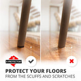 Felt Furniture Pads X-PROTECTOR - 48 Premium Floor Protector Chair Felts for Feet Wood Floors Best Hardwood Protect Your Hard Floors! (Brown) X-Protector