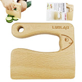 LUOLAO Wooden Kids Knife for Cooking and Safe Cutting Veggies Fruits, Cute Fish Shape Kids Kitchen Tools, Christmas Gifts for kids, 2-5 Years Old Applicable LUOLAO