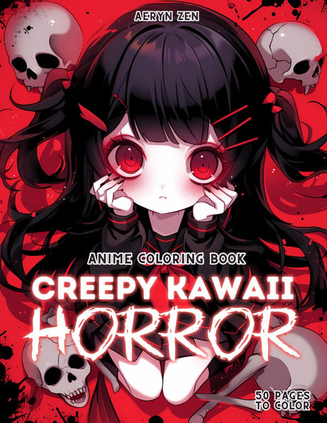 Anime Coloring Book: Creepy Kawaii Horror Majosta