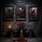 YULIDECO Paint by Numbers for Adults Beginners,Paint by Numbers Gothic 3-Piece Set，DIY Skull Acrylic Painting on Canvas for Home Wall Art Decor （12x16Inch） YULIDECO