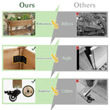 Raised Garden Bed Outdoor with Lockable Wheels, 55"x 24" x 33" Elevated Wood Planter Box for Backyard Balcony Patio , Garden Flower Beds with Drainage Holes & Storage Shelf, Gift for Gardening, Brown Magazoopet