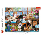 TREFL 500 Piece Jigsaw Puzzle, Cat Family, Animal Puzzle, Sweet Kittens, Simonetta Pirola, Adult Puzzle, Trefl 37425 Trefl