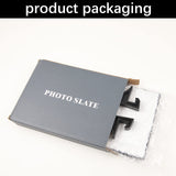 ORJ 4 Pack Sublimation Slate Blanks Custom Stone Slate Picture Frame Heat Transfer Rock Photo Plaque 6x8 Inch with Display Stand Decoration for Desktop Souvenir DIY Personalized Gift ORJ