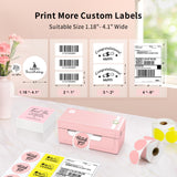 JADENS Bluetooth Thermal Label Printer 4x6, Pink Wireless Shipping Label Printer for Small Business & Packages, Compatible with iOS, Android, Mac, Windows, Amazon, Etsy, Ebay, Shopify JADENS