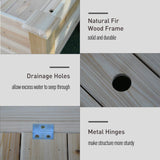 Outsunny 2 Tier Raised Garden Bed, Elevated Wooden 2 Box Planter, Gardening Grow Stand, Planting Bed for Flowers, Vegetables, Herb, Natural Outsunny