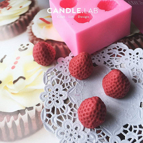 3Pcs/Set 3D Mini Strawberry, Raspberry & Blueberry Silicone Fondant Molds Soap Candle Mulberry Wax Melts Molds Berries Chocolate Candy Mold for Cake Cupcake Topper Decoration HiParty