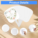 24 Pcs Sublimation Fans Blank, Church Fans Handheld Set, Double-Sided Sublimation Fan, Graduation Decorations, DIY Hand Fans for Church Parties and Wedding Fans for Guests Youmation