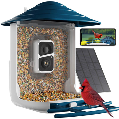 Dzees Smart Bird Feeder with Camera, Bird Feeder Camera Wireless Outdoor, AI Identify Bird Species, Auto Capture Bird Videos, 1080P HD Bird Camera