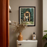 ARNLRDYA Bears on Toilet Paint by Number Kits, Bathroom Poster, Forest Paint by Numbers for Adults, Animals Acrylic Painting for Gift Home Decor(16×20inch, Unframe) ARNLRDYA