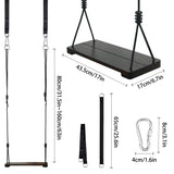 KINSPORY Wooden Swing Seat, Outdoor Swing Set Accessories for Backyard, Height Adjustable Rope with Hanging Tree Straps Kit for Porch Patio Garden Playgroud (Brown) KINSPORY