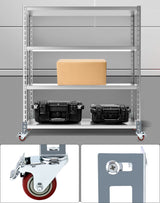 QWORK Storage Rack Caster Wheels, 8 Pack 3" Heavy Duty 500 lb. Max Total Capacity Storage Shelf Accessories, Fit for Boltless Self Locking Shelving Racks QWORK
