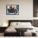 KXBAVPP Christmas Diamond Painting Kits for Adults, 5D Santa Claus Motorcycle Diamond Art Kits for Beginners, Winter DIY Full Drill Paint with Diamond, Xmas 12x16 Inch KXBAVPP