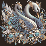 Anuver Diamond Painting Kits for Adults Swan, 5D Special Shape Crystal Rhinestones Diamond Painting for Beginners, Diamond Art Kits for Home Wall Decoration, 12×12 Inch Anuver