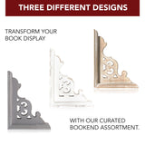 American Art Decor Wood Bookends - Shelf Decor & Wall Decor for Living Room, Bathroom, Bedroom, & Office - Home Decor & Shelf Accents (Natural Set of 2, 7.75"x 5.8"x 3.8") American Art Decor