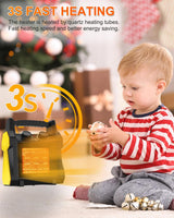 Outdoor Heaters for Patio, 1500W Garage Heater with Overheat Protection, 3S Fast Heating Electric Portable Space Heater, Outdoor Heater, Garage, Greenhouse, Indoor Outdoor Use AgiiMan