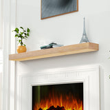 ROOMTEC Fireplace Mantel,60" Wood Floating Fireplace Shelves,Wall Mounted Wooden Display Shelving,Handcrafted Wood Brack,Natural Mantels Over Fireplace | 60" x 8" x 3"-Aged Oak ROOMTEC