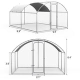 Oranland Chicken Coop Metal Large Chicken Run for Yard Chicken Pen Outdoor Heavy Duty Poultry Cage with Waterproof and Anti-Ultraviolet Cover for Outdoor Farm Use Oranland