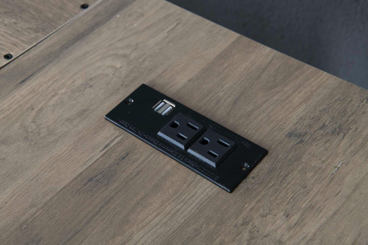 Bellemave Full Corner Bed Frame with Desk and Storage, Full Size Captains Bed with Charging Station and LED Light, Wood Daybeds with L-Shaped Bookcase and 2 Drawers, Grey Bellemave