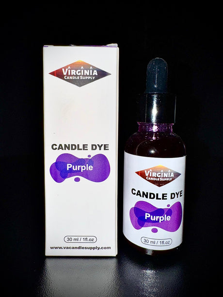 Purple Liquid Candle Dye Concentrated (1 oz Bottle with Dropper) Soy Candle, Paraffin Wax, Gel Wax, Natural Wax Blends, for Candles, Wax Melts, Snap Bars Virginia Candle Supply