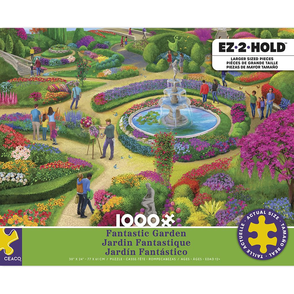 Ceaco - Fantastic Garden - 1000 Oversized Piece Jigsaw Puzzle