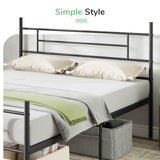 Novilla Metal King Size Bed Frame with Headboard and Footboard, 14 Inch Platform Bed Frame with Storage No Box Spring Needed, Strong Metal Slats Support Novilla