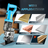 Bonvoisin Electric Hydraulic Hole Puncher Φ1/4"-4/5" 1200W Punching Machine 110V Metal Hole Punch with Carbon Brush 5 Dies for Iron Copper Aluminum Plate Angle Steel Bonvoisin