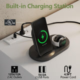 Gyfimoie Dresser for Bedroom with Full Length Mirror 48"x16", White Storage Cabinet with Power Outlet, 6 Drawer Dresser with LED Light, Modern Dressers with Charging Station(White) Gyfimoie