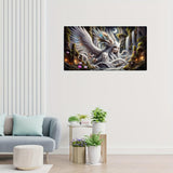 KUFWKEY 5D Diamond Painting Kit for Adults,Vibrant Phoenix Fairy Fantasy Waterfall Landscape,DIY Full Drill Round Diamond Art Kits,Diamond Mosaic Craft for Home Decor,Large Size 31.5x15.7inch KUFWKEY