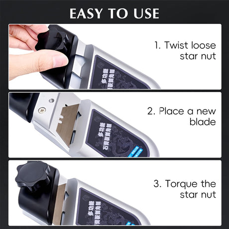 AGLOO Hand Planer for Wood – Chamfer Plane for Woodworking, Gypsum, and More – Plasterboard V Chamfer with 10 Sharp SK5 Blades AGLOO