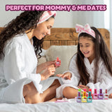 Hello Kitty Water-Based Nail Polish Set, Peel-Off Set with Glittery & Opaque Colors and Nail Accessories for Girls Kids, Perfect for Dress Up, Parties & Makeovers Ages 3+ by Townley Girl Townley Girl