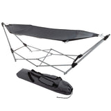 Hammock with Stand Included - Portable Hammock Fits into Carry Bag for Easy Travel - Perfect for Backyard, Pool, Beach, Hiking by Lavish Home (Gray) Lavish Home