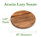 Lipper International Acacia Wood 18-Inch Lazy Susan Kitchen Turntable Lipper International