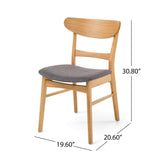 Christopher Knight Home Heather Mid-Century Modern Dining Chairs (Set of 4), Dark Gray, Natural Oak Christopher Knight Home