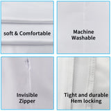 12 pcs Sublimation Blanks Pillow Cases 18"x 18" White Cushion Covers Pillow Covers Heat Transfer DIY Custom Picture Pillow Covers Glossy Satin OKBA