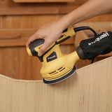 Inequalit 2.4Amp 5 Inch Orbital Sander, 6000-13000OPM Random Orbital Sander with 6 Variable Speed, 15Pcs Sandpapers and Dust Collector Included, Fit for Sanding and Polishing Inequalit